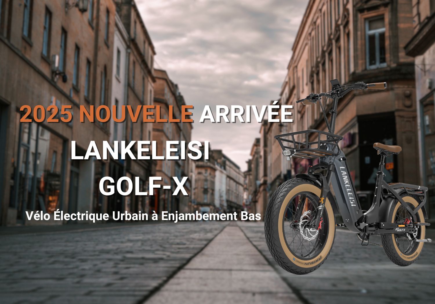 Vélo électrique urbain à faible dénivellation GOLF-X