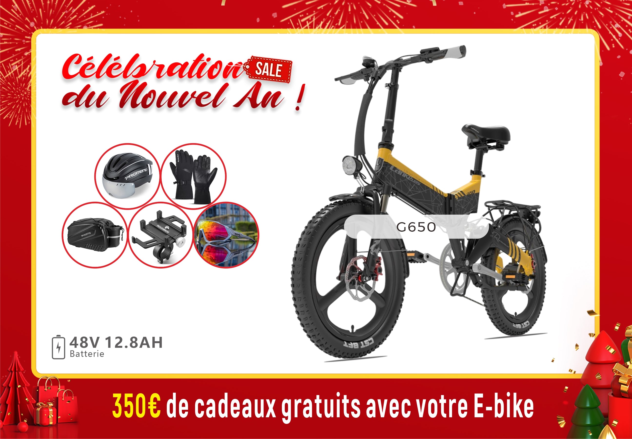 【Prévente】Lankeleisi G650 Vélo de ville électrique pliant