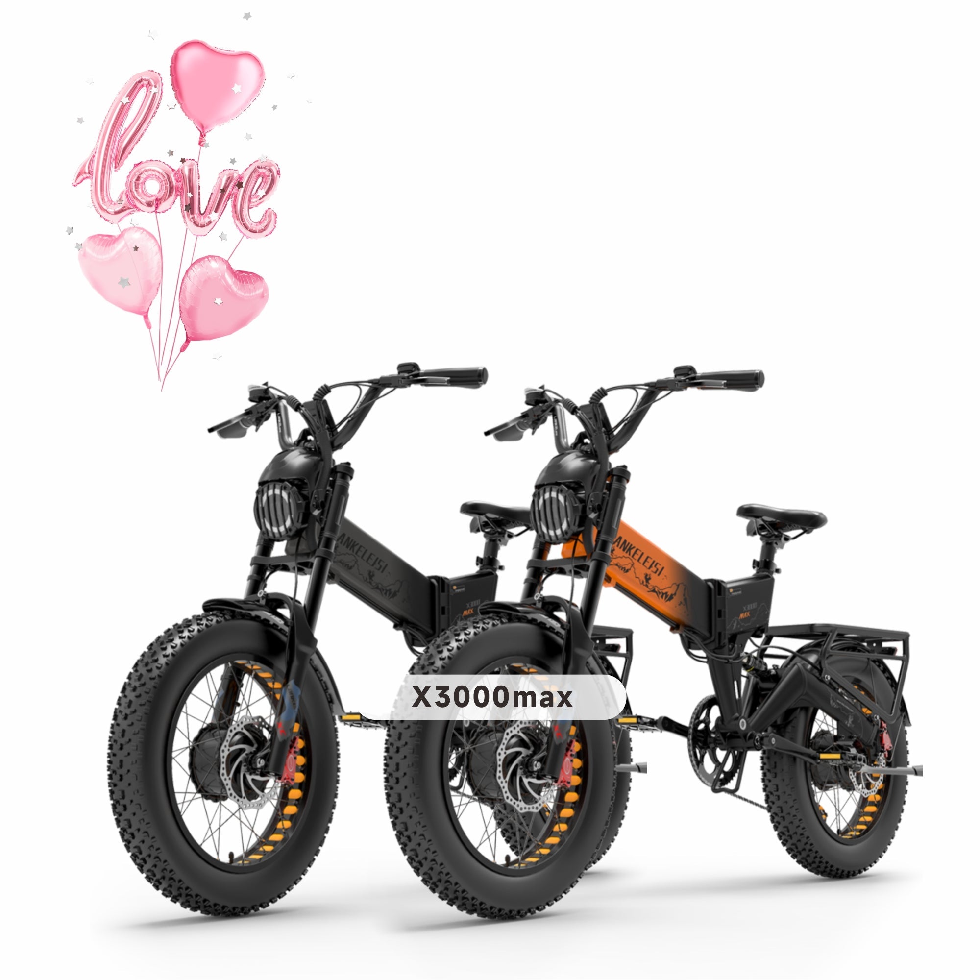 Vélo électrique X3000 MAX-Orange + Gris