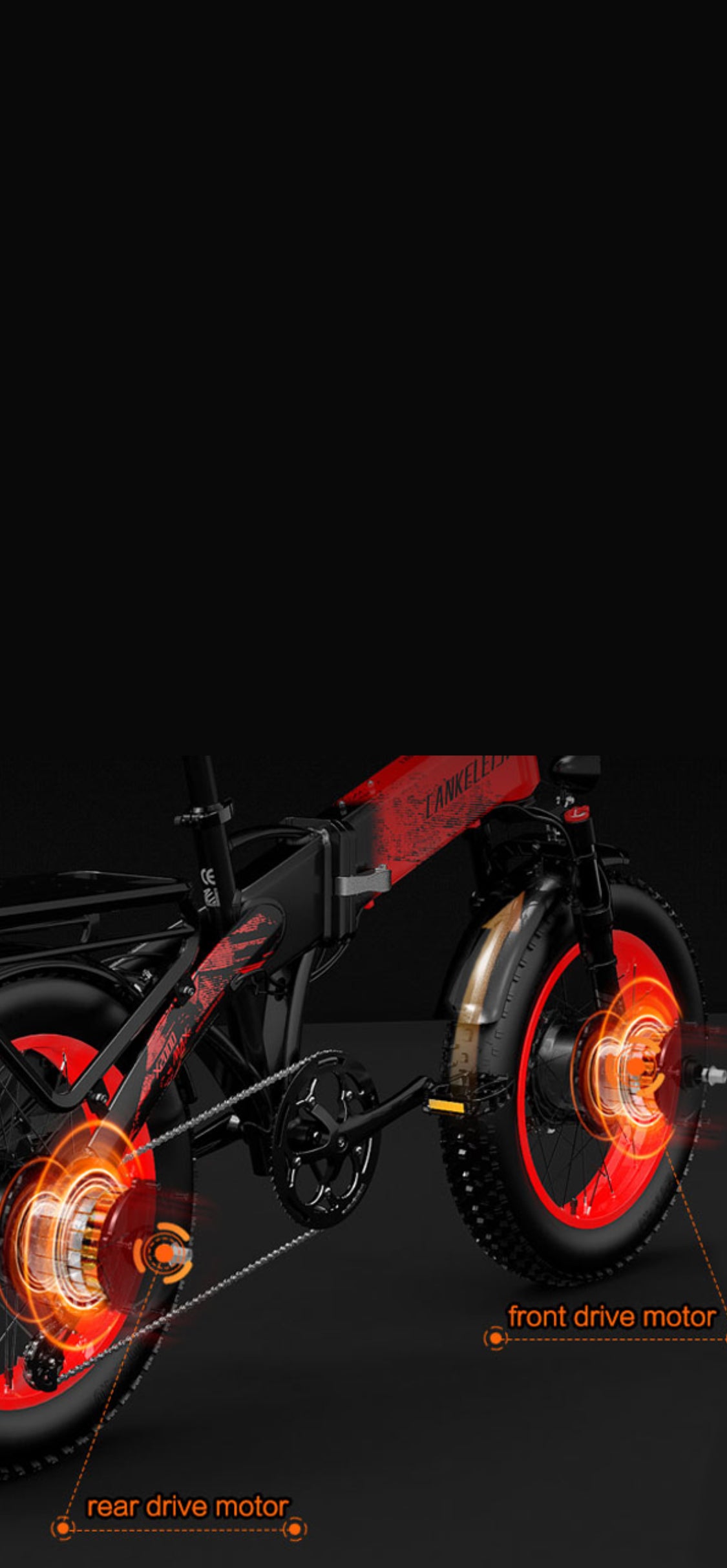 Moteurs de 1000 W à l'avant et à l'arrière