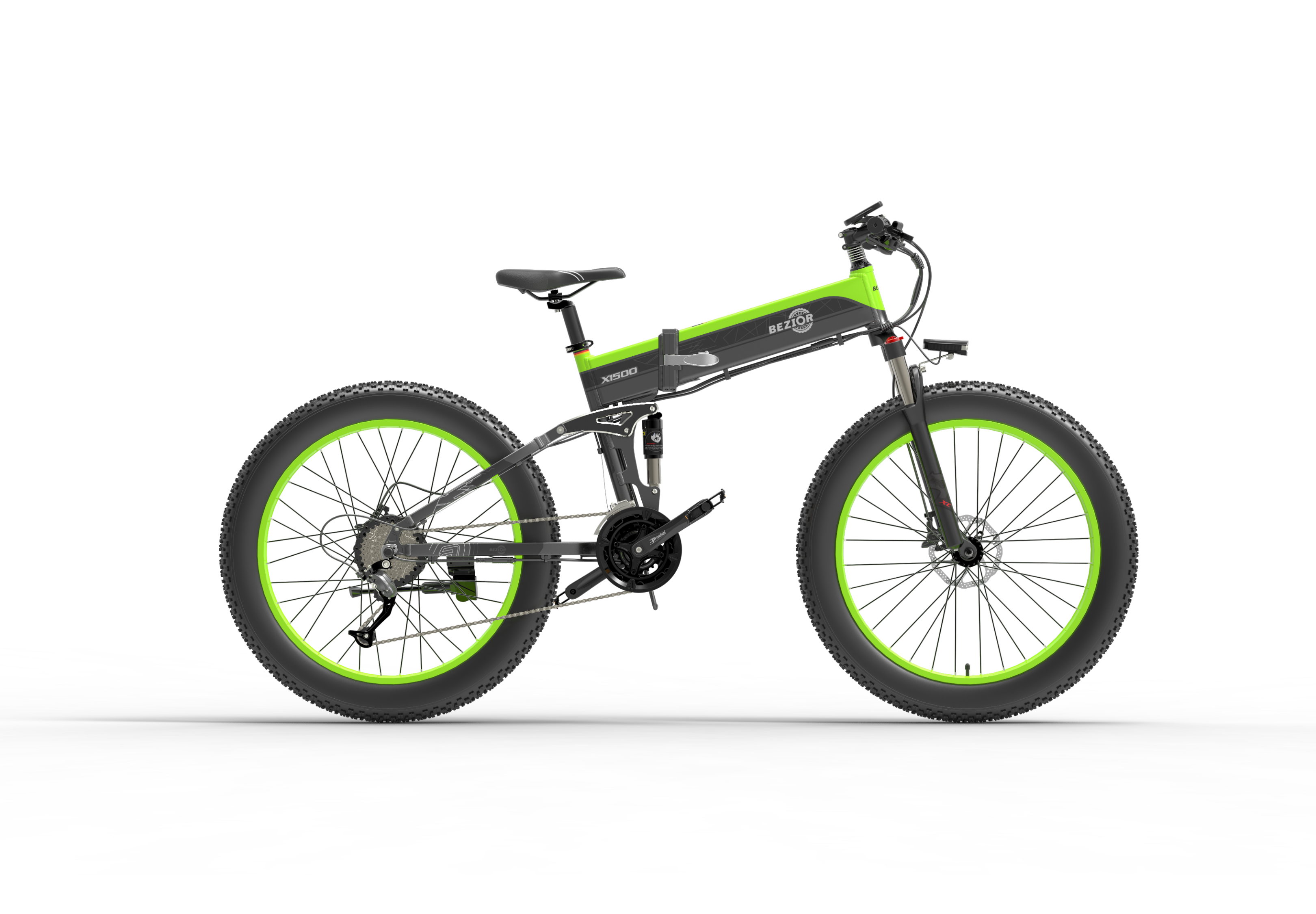 Bezior X1500 Fat Bike Électrique-Green