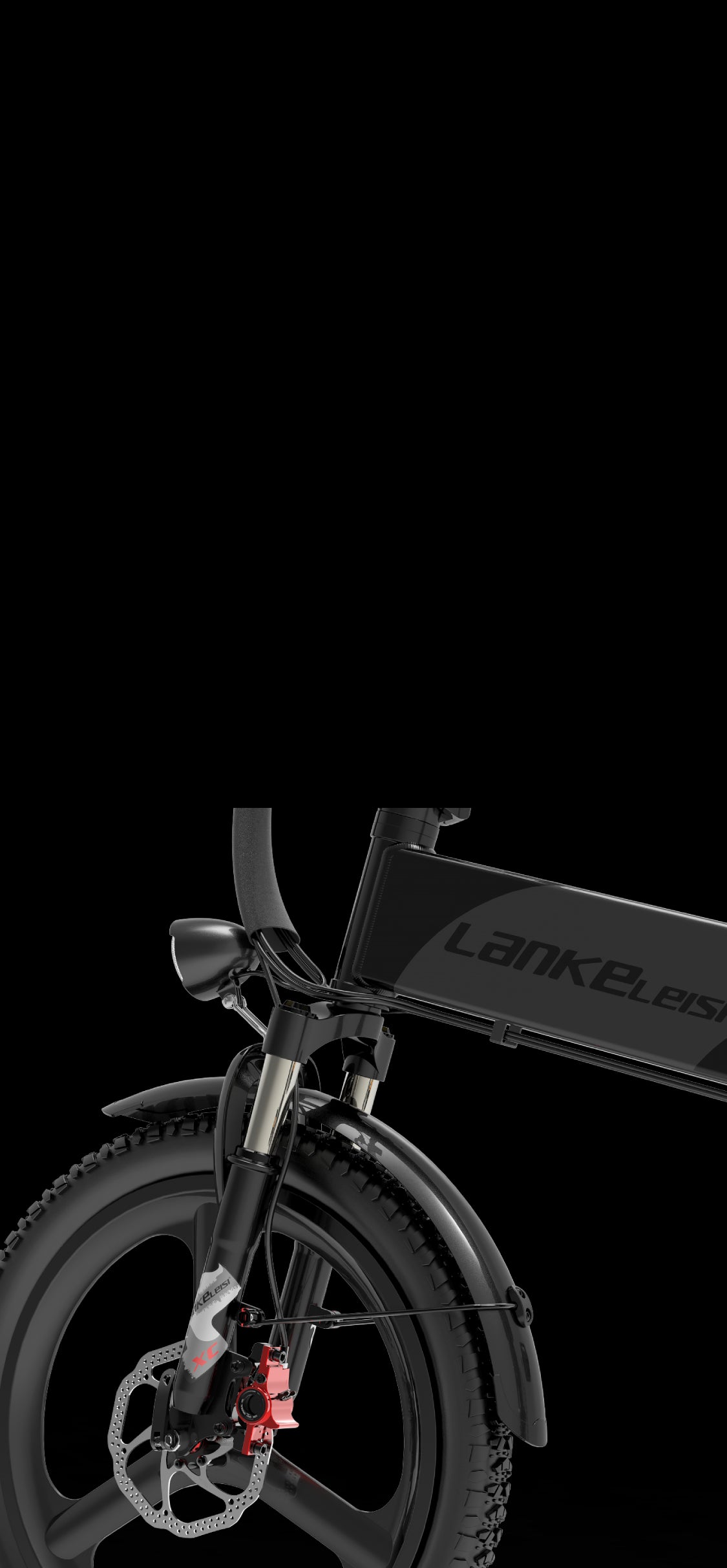 Equipé d'une suspension à fourche avant