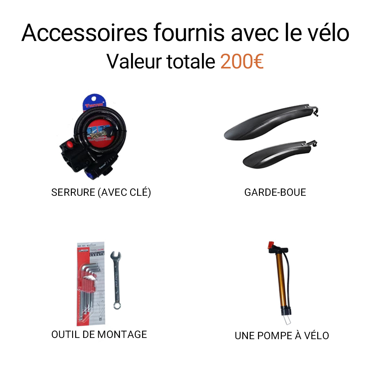Accessoires pour vélo électrique
