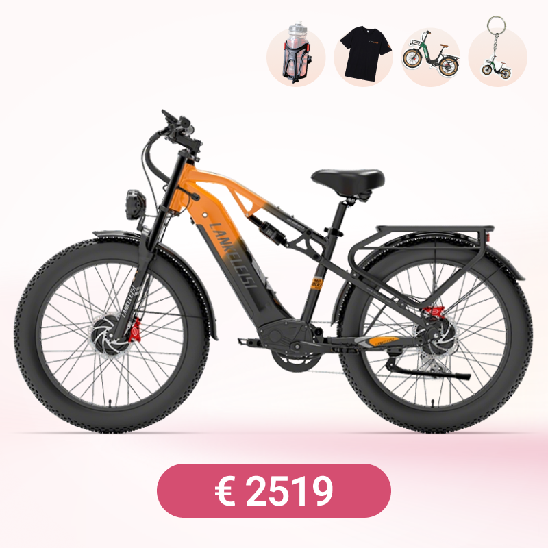 Lankeleisi MG800Max 2000W Vélo électrique tout terrain double moteur de avec pneus fat de 26 pouces