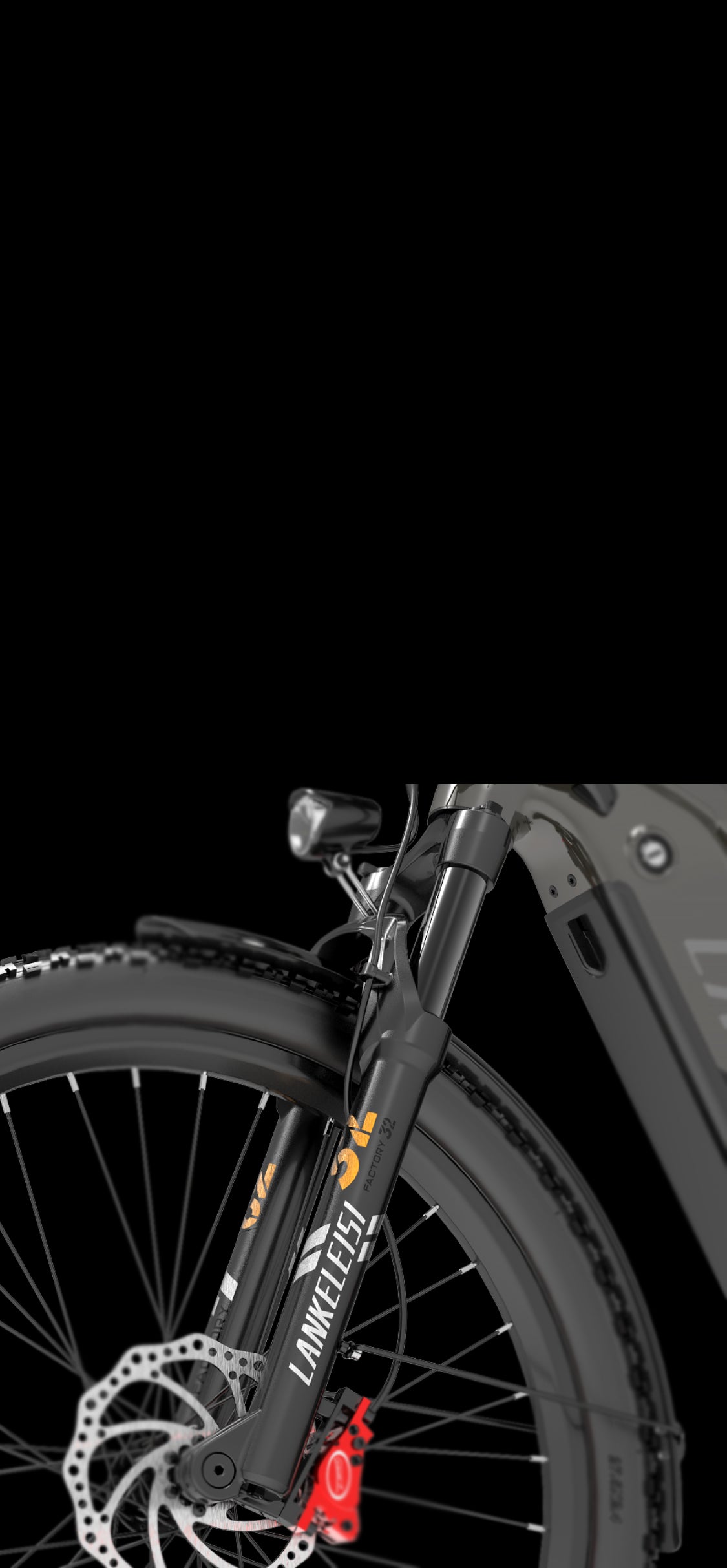 Equipé d'une suspension avant en aluminium