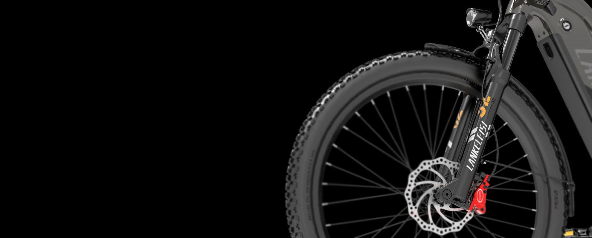 Equipé d'une suspension avant en aluminium