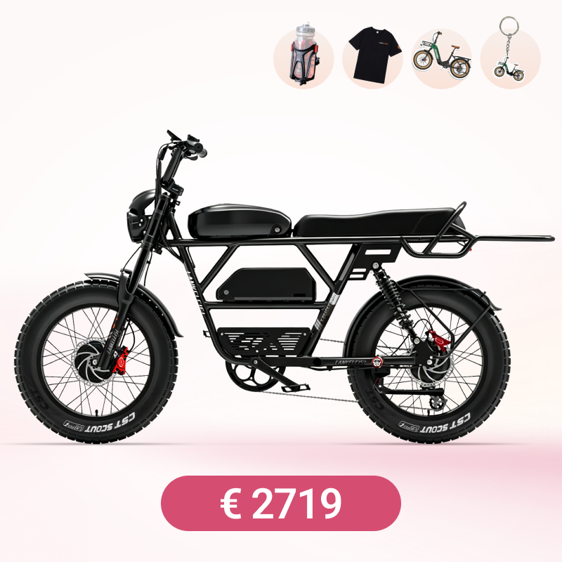 【Prévente】LANKELEISI X-Black Knight 2000W Moteur double Portée maximale 280KM