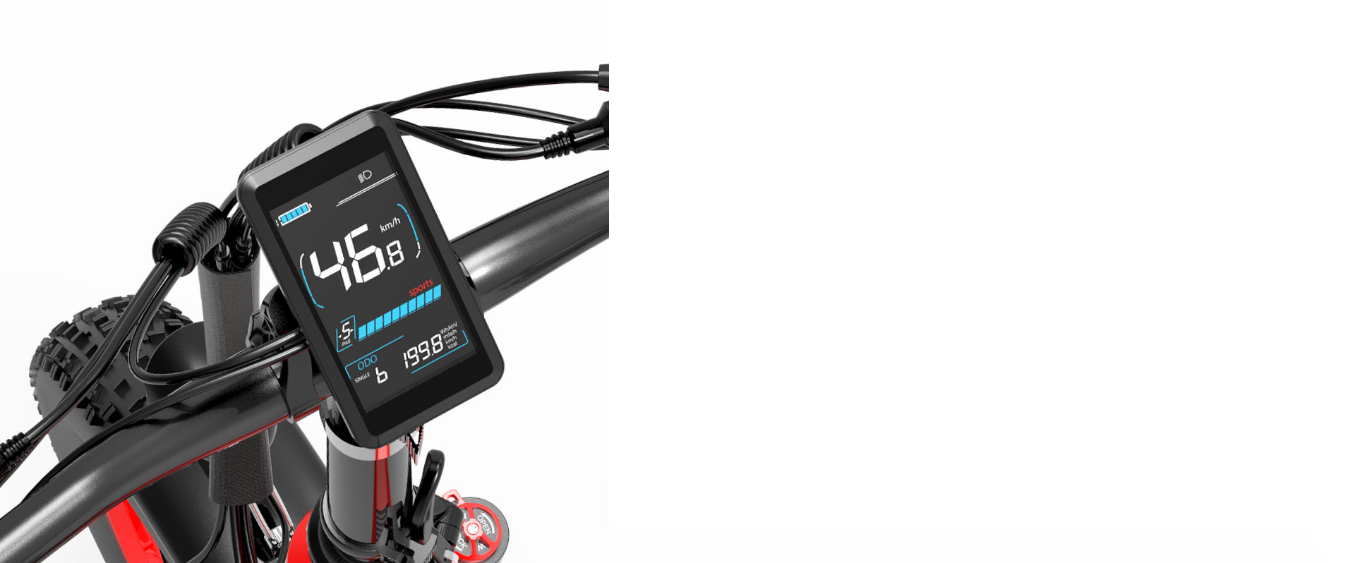 Vélo électrique X2000 MAX équipé d'un écran LCD