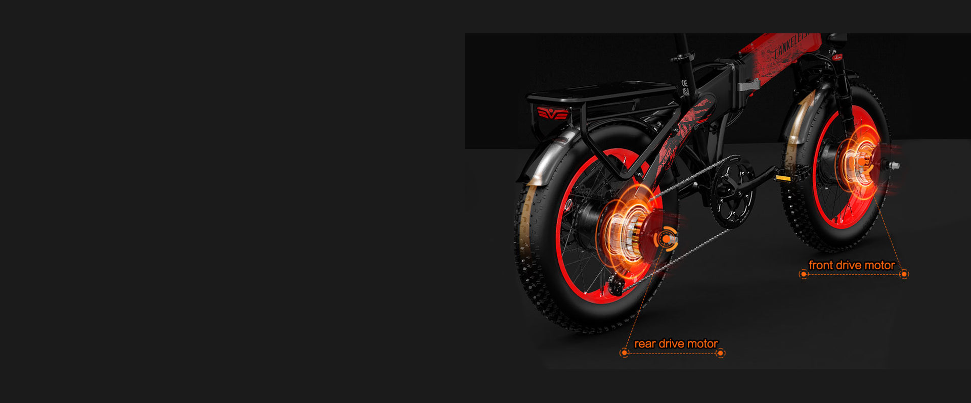 Moteurs de 1000 W à l'avant et à l'arrière