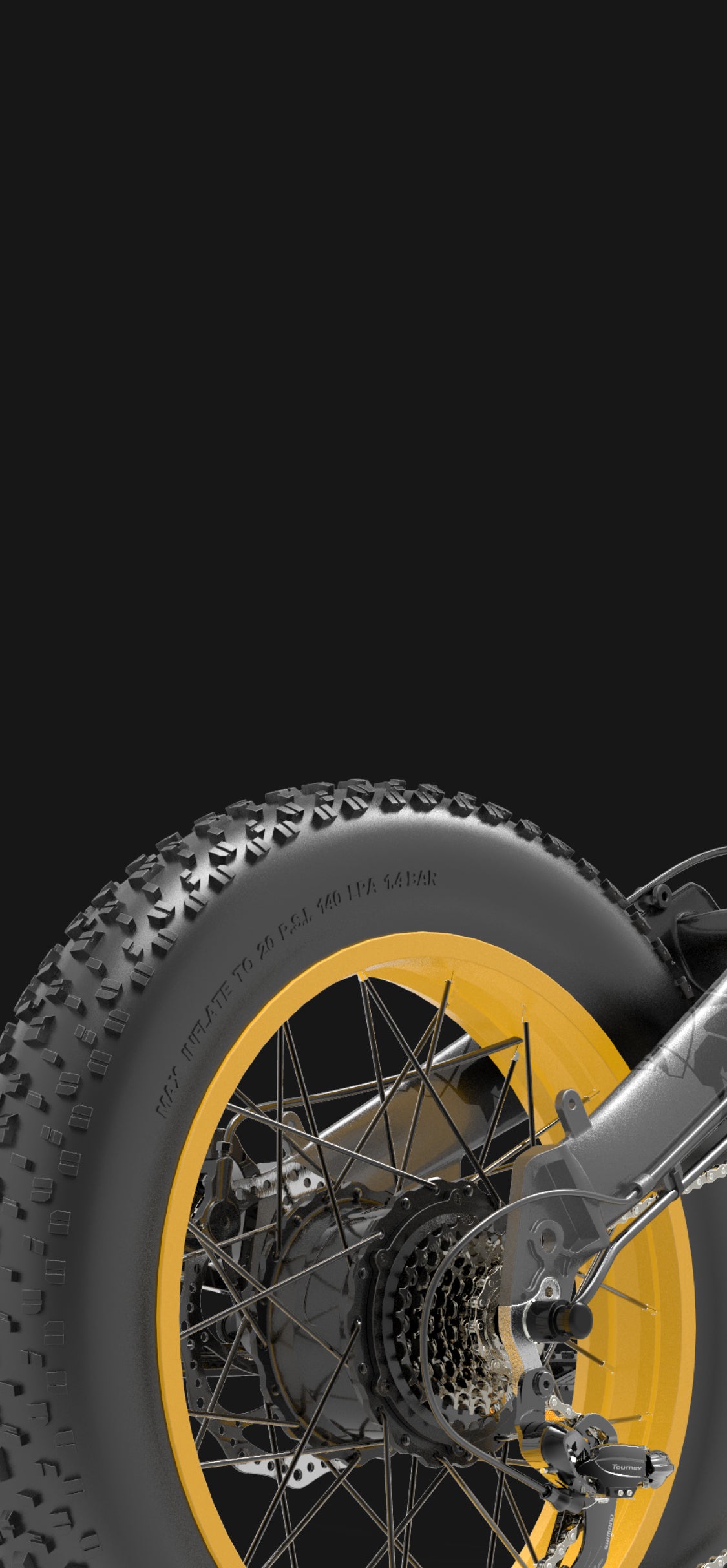 Equipé d'un moteur brushless arrière 48V 1000W