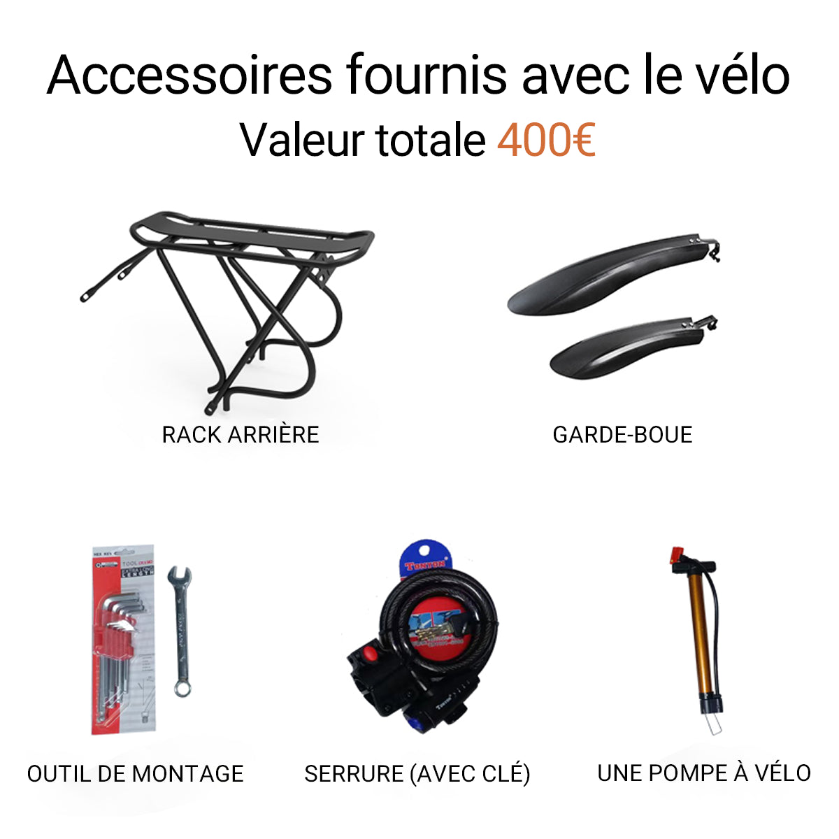 Accessoires pour vélo électrique