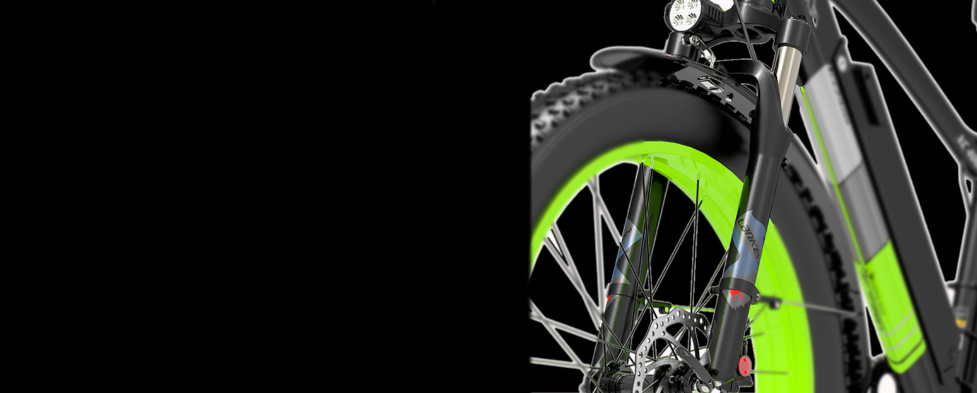 Equipé d'une suspension à fourche avant