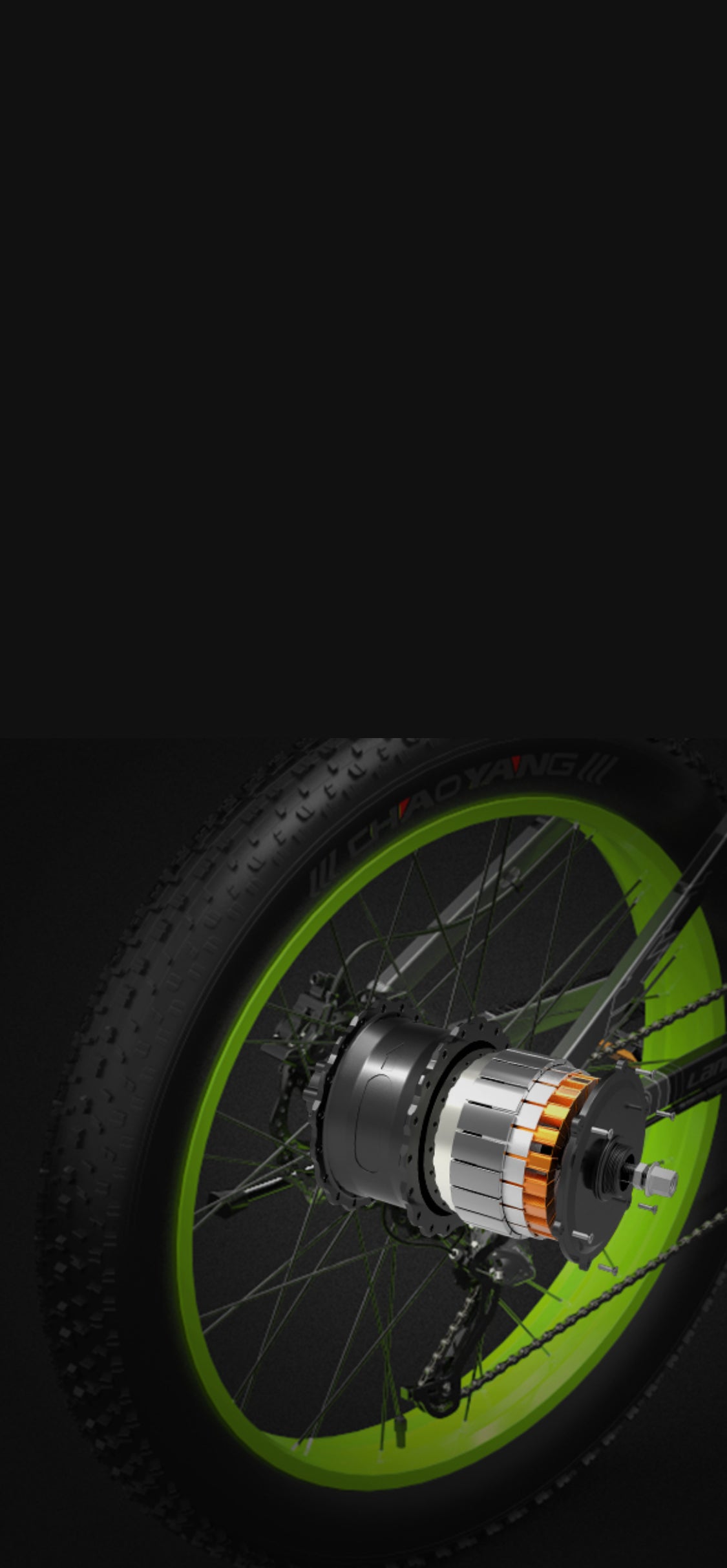 Equipé d'un moteur brushless arrière 48V 1000W