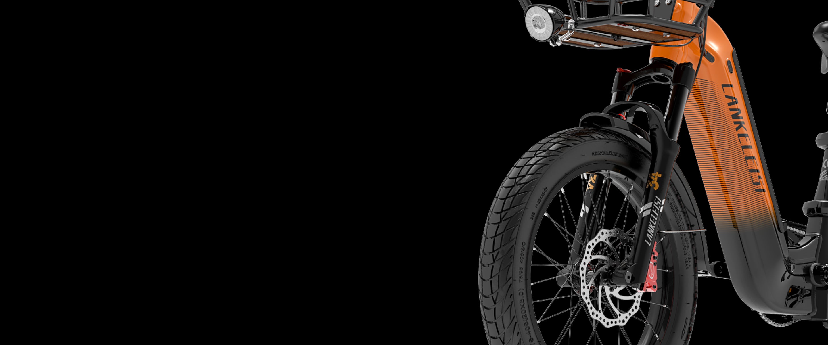 Equipé d'une suspension à fourche avant