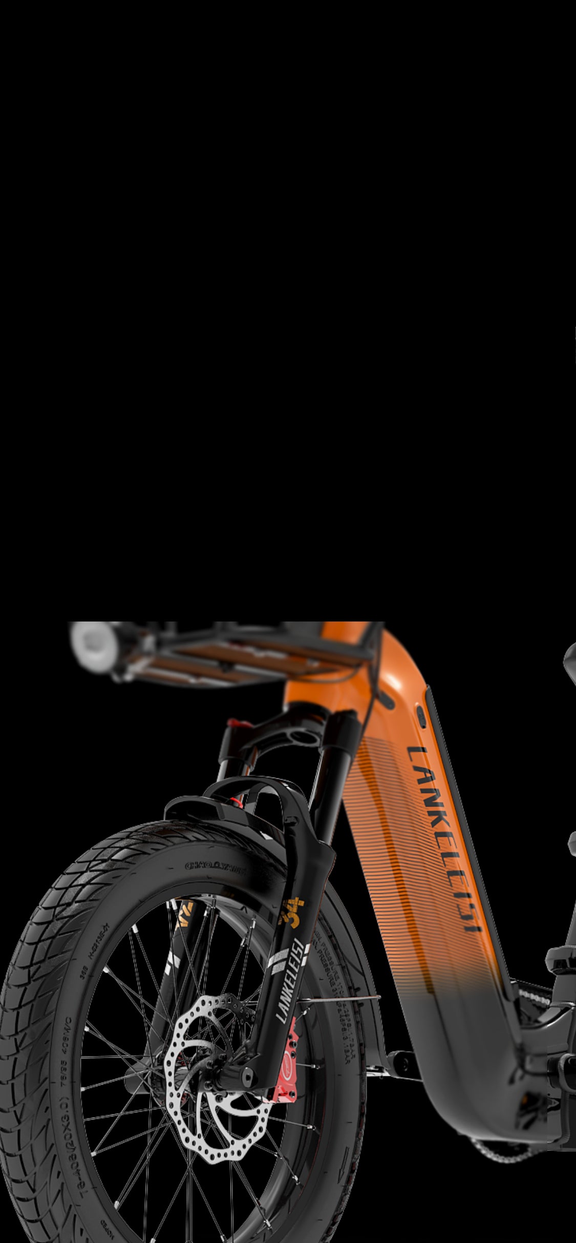 Equipé d'une suspension à fourche avant