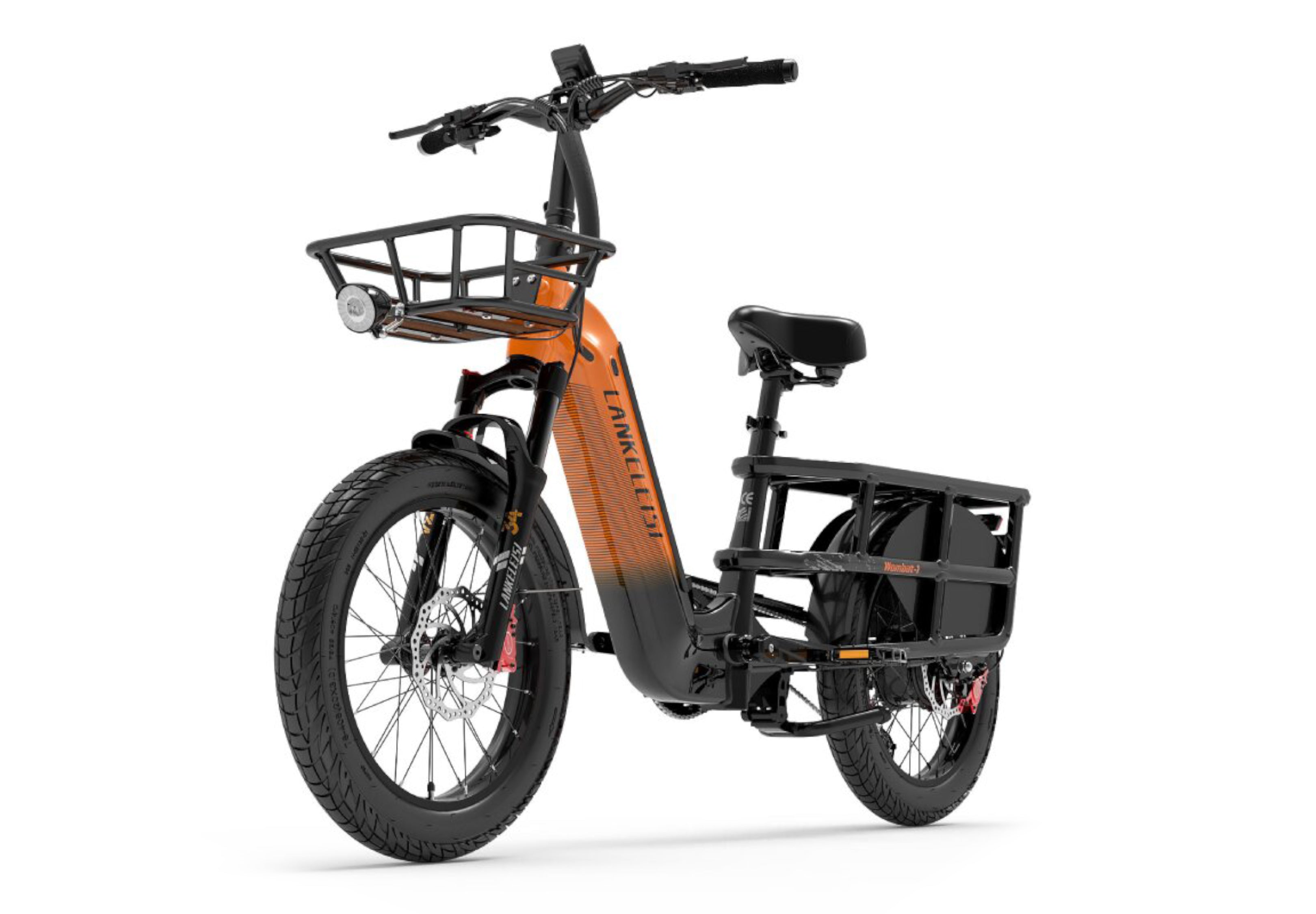 Wombat-1 1000W Vélo cargo électrique Orange