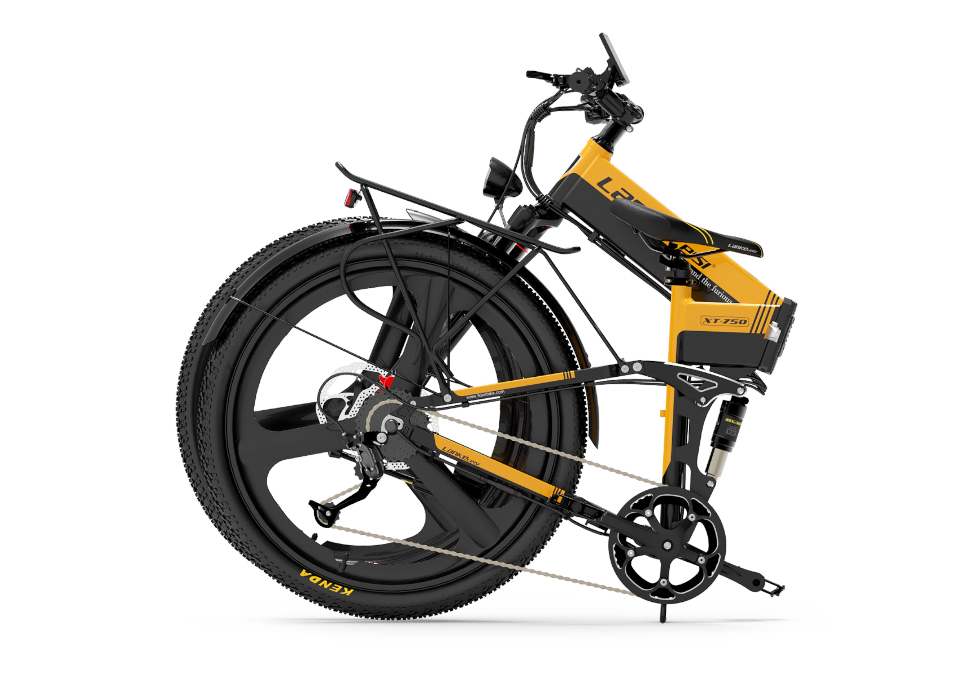 Vélo électrique pliant LANKELEISI XT750 SPORTS (jaune)