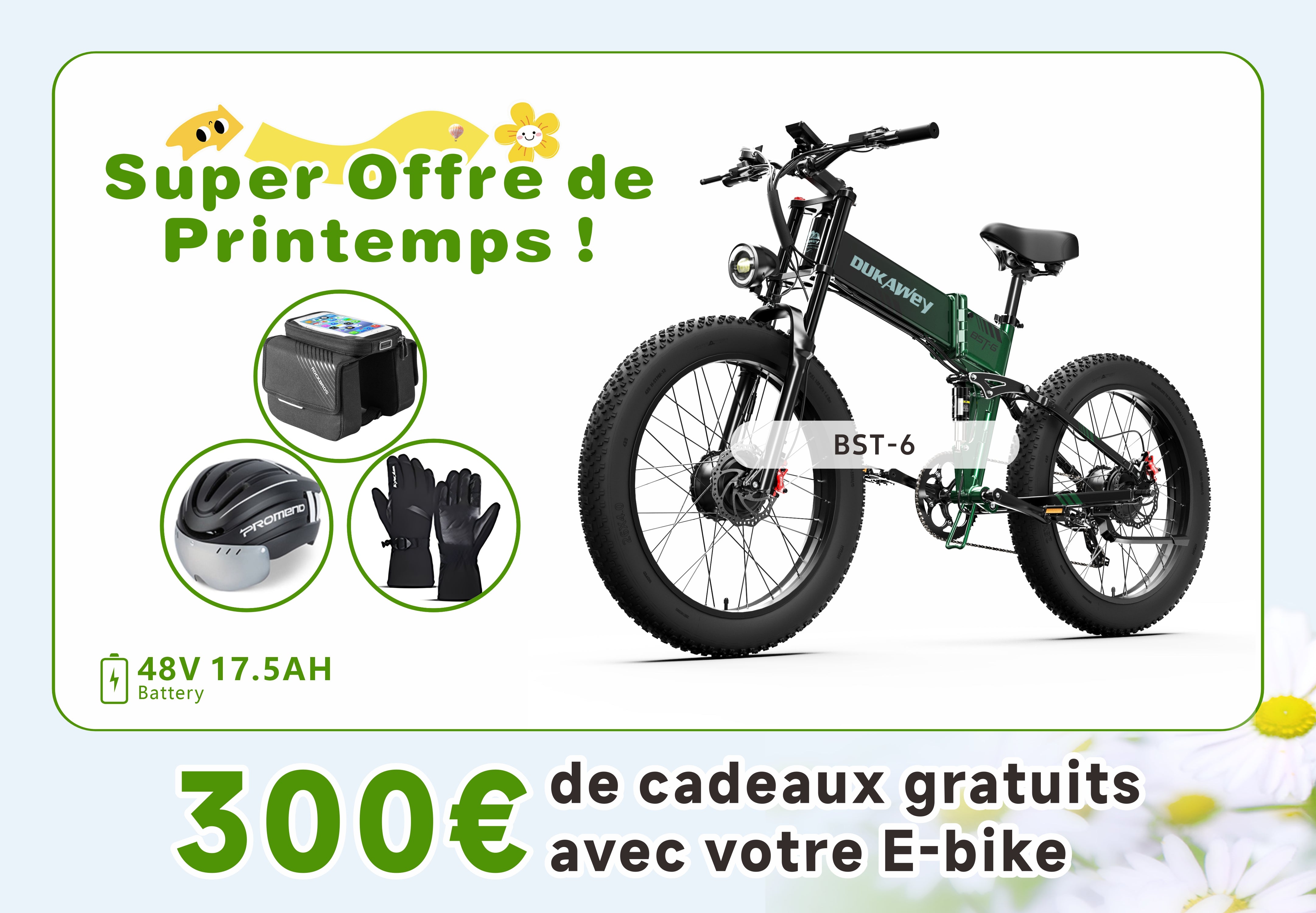 DUKAWEY BST-6 Vélo électrique