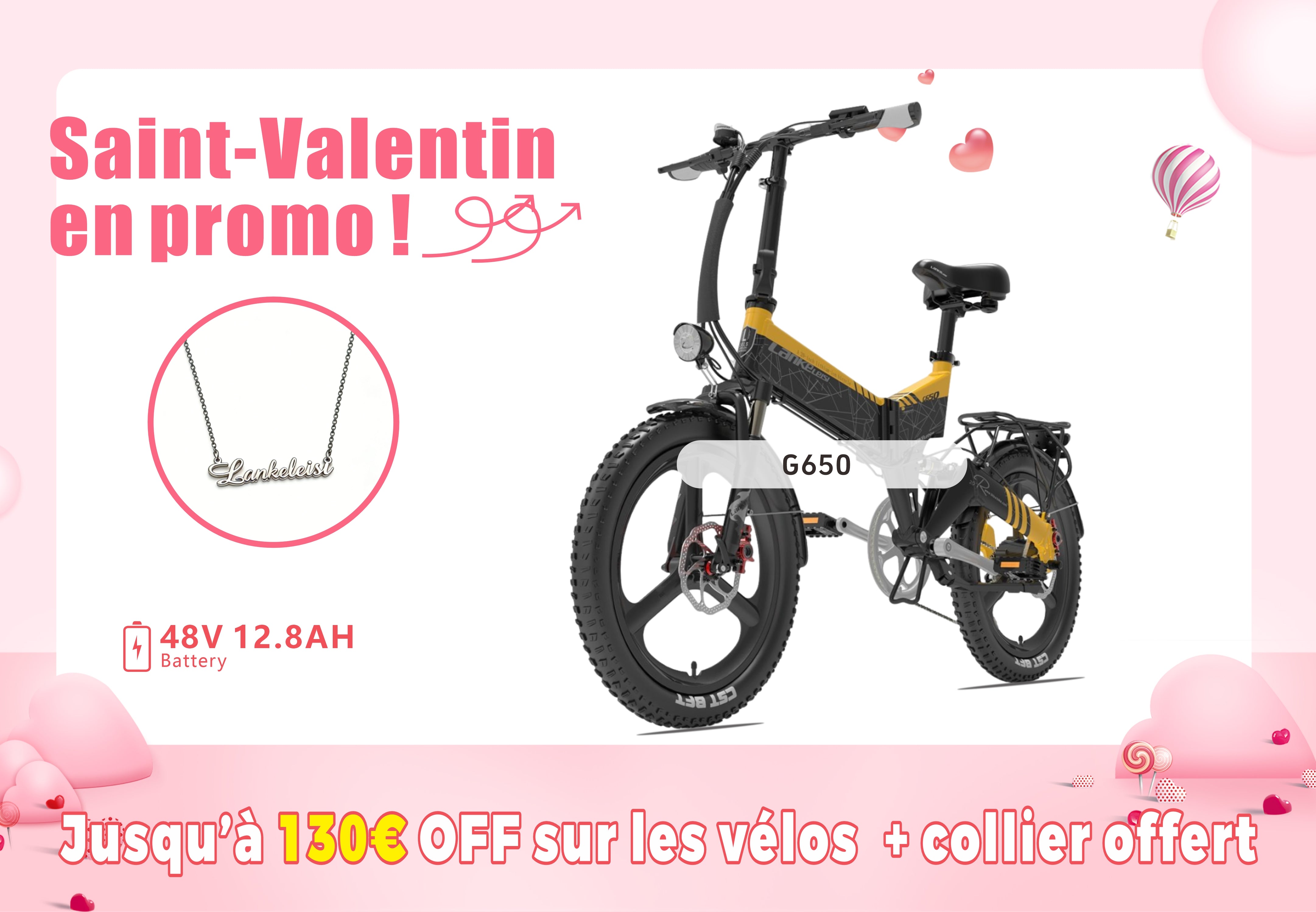 Lankeleisi G650 Vélo de ville électrique pliant