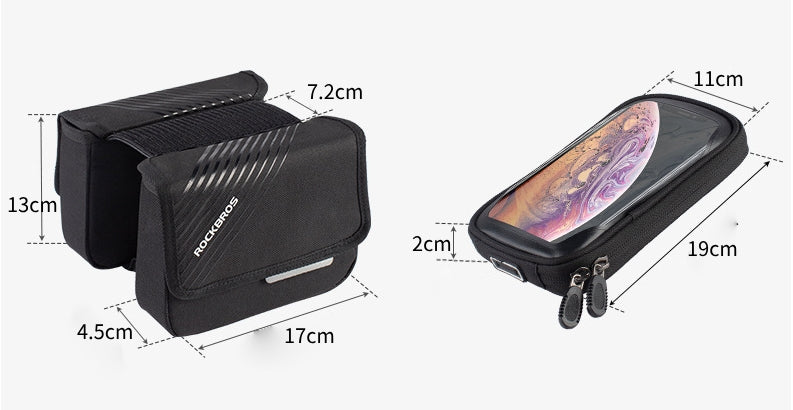 Dimensions de la sacoche de selle de vélo