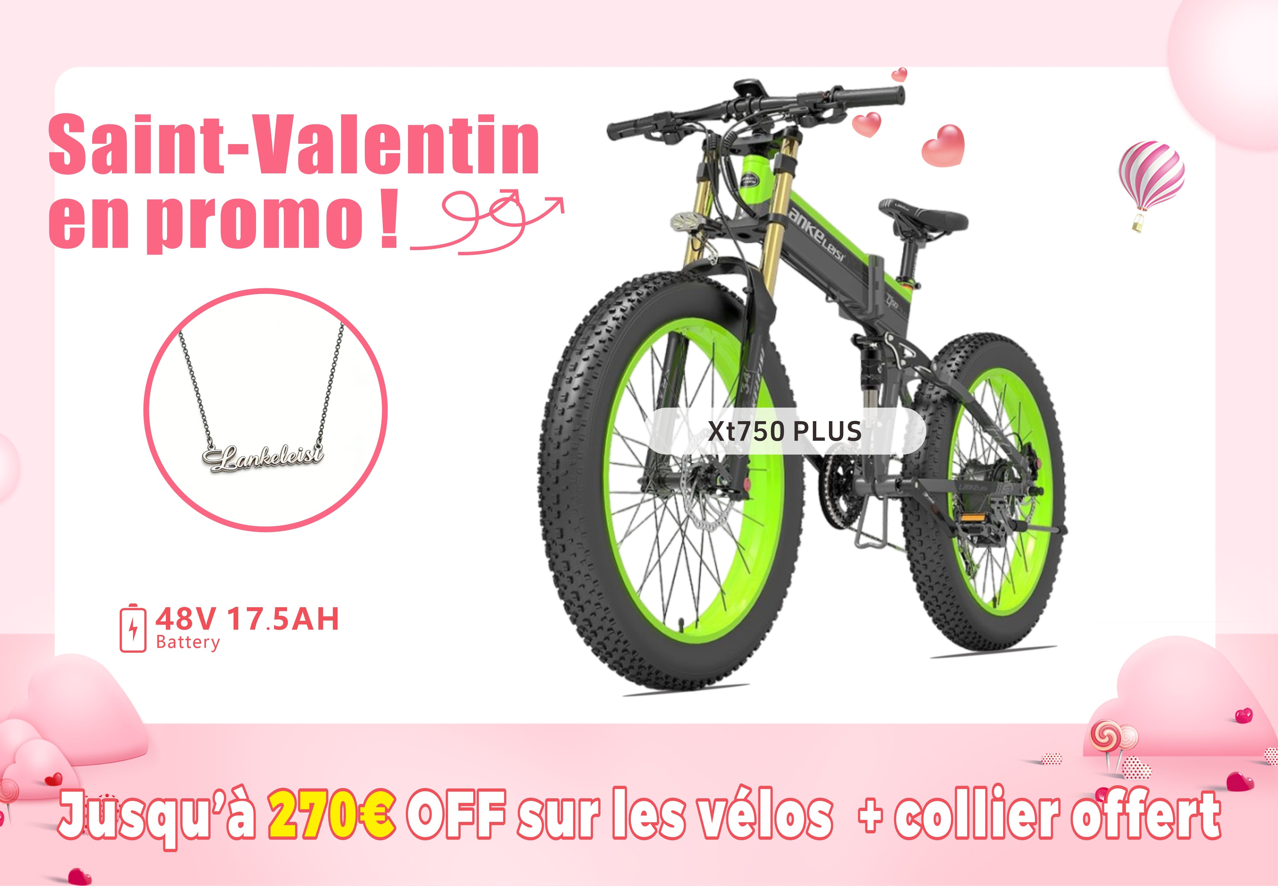 LANKELEISI XT750 PLUS BIG FORK VTT électrique Fat Tire