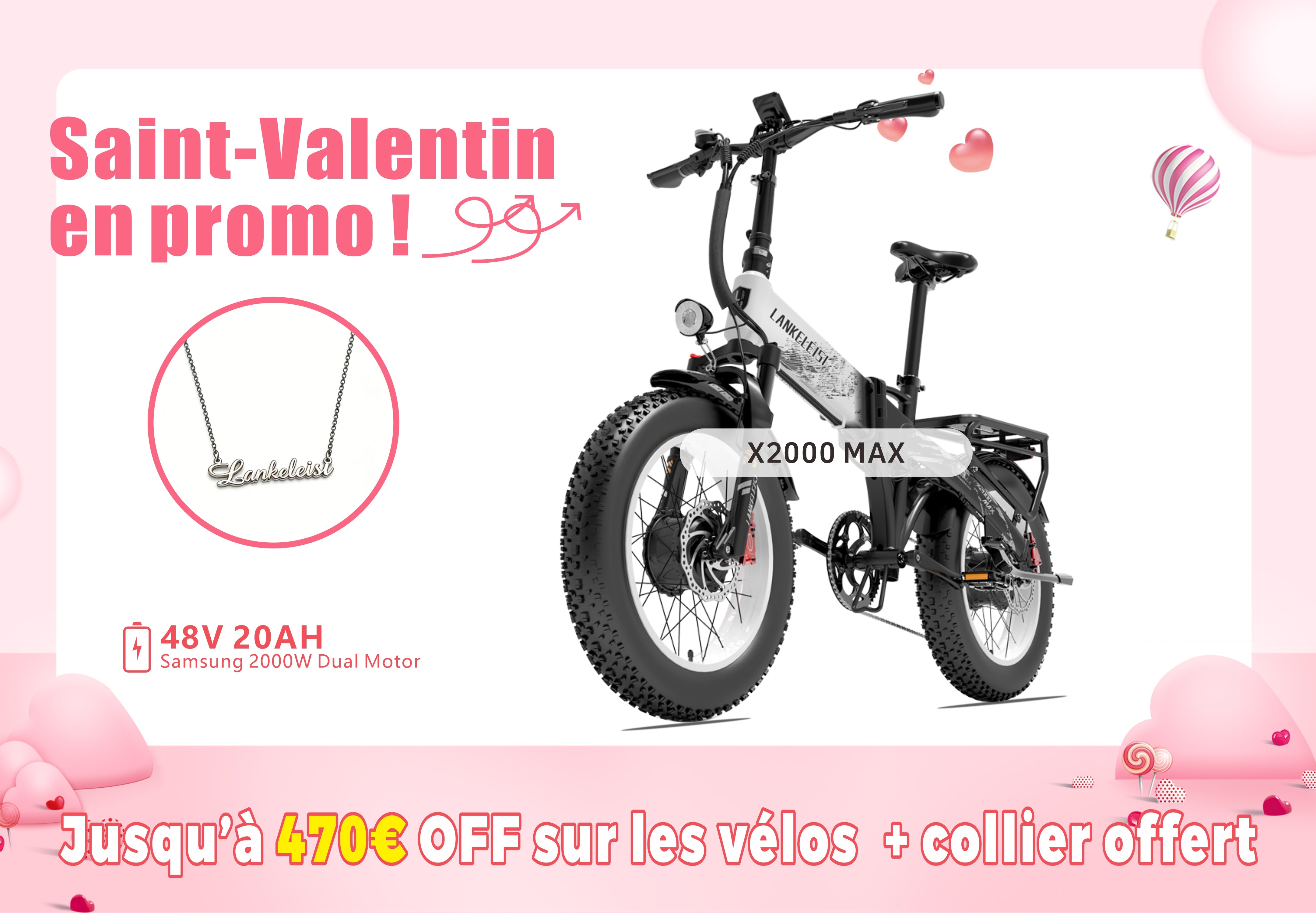 [Pre-sale] LANKELEISI X2000 MAX Dual Motor Electric Bike 2000W (New Arrivals)