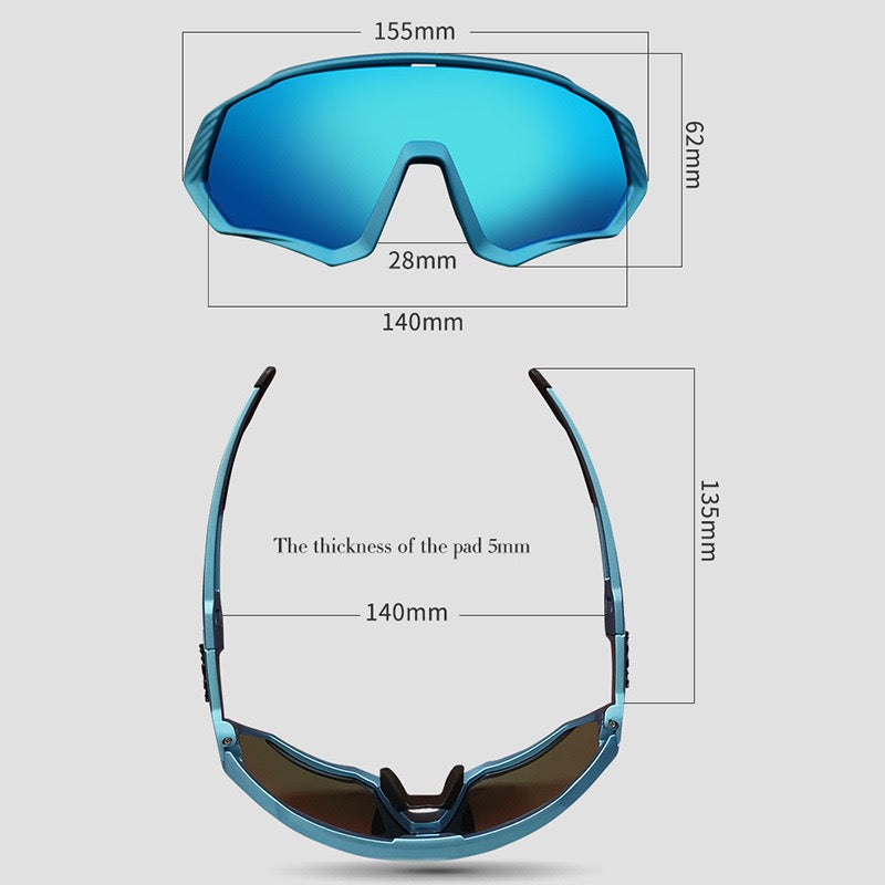 Taille des verres des lunettes de cyclisme
