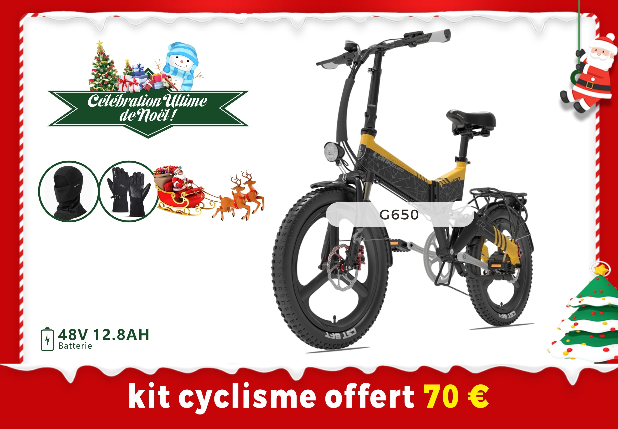 【Prévente】Lankeleisi G650 Vélo de ville électrique pliant