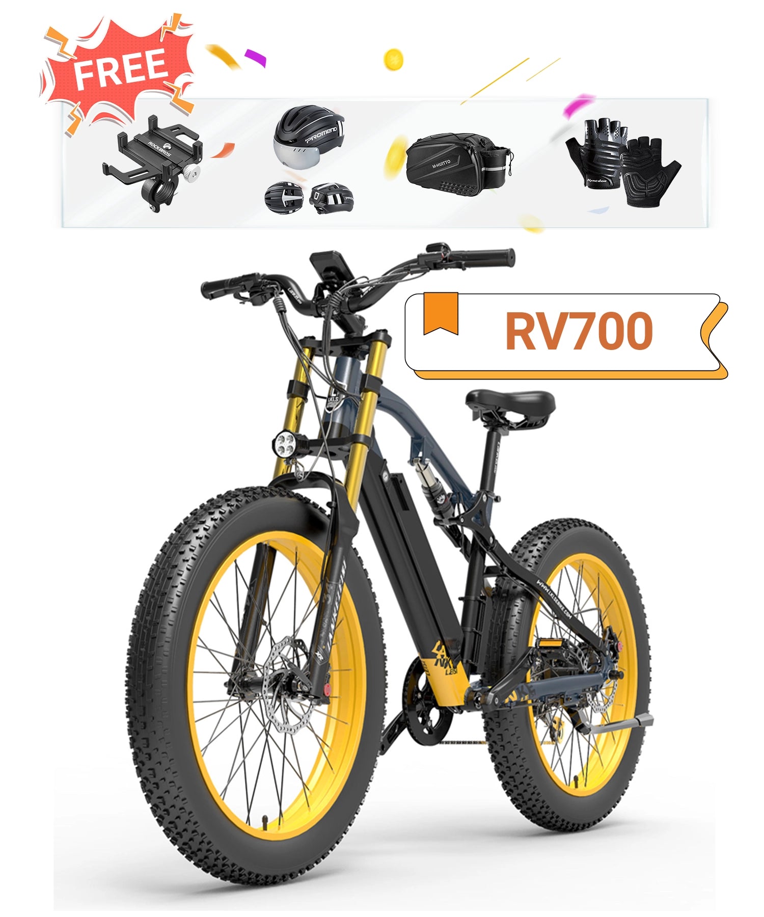 LANKELEISI RV700 Explorer electric mountain bike