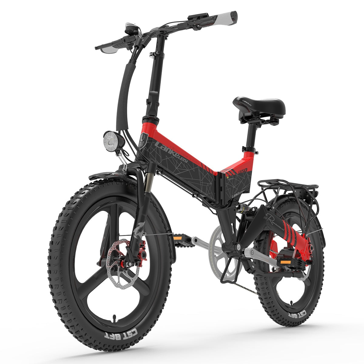 Lankeleisi G650 Folding Electric City Bike Red