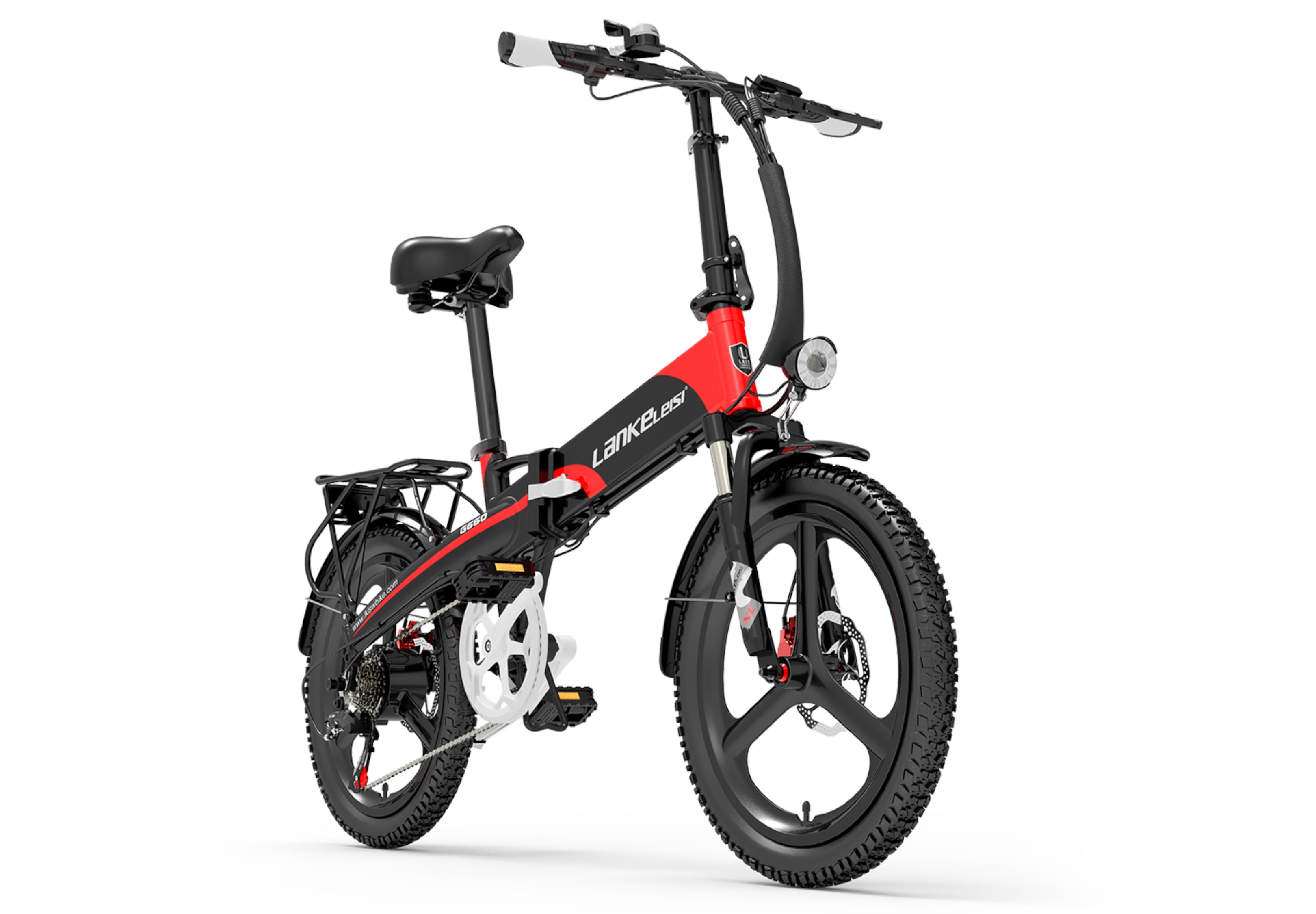 Lankeleisi G660 Folding Electric City Bike Red